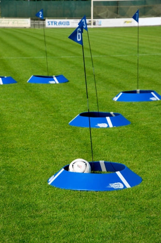 Powershot Football Golf Kit Of 10 Holes With Poles And Flags