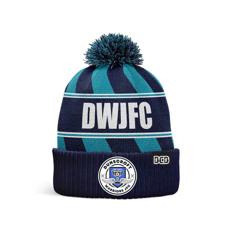 Dunscroft Warriors FC Custom Bobble Hat Adults 8yrs+ NEW 2025 Version