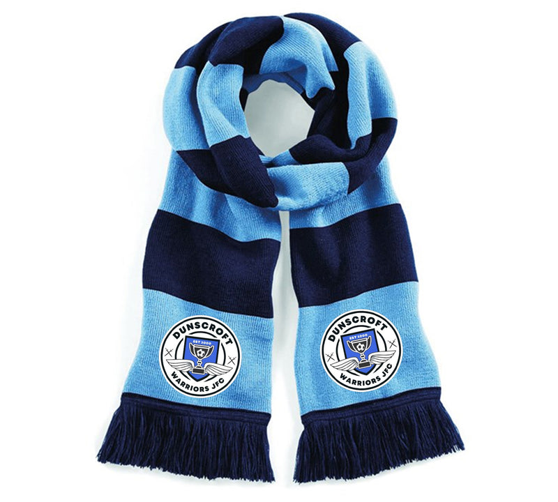 Dunscroft Warriors FC Custom Stadium Scarf Blue Light Blue