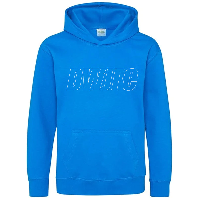 Dunscroft Warriors Sky Blue Hoody - Initials Text outline