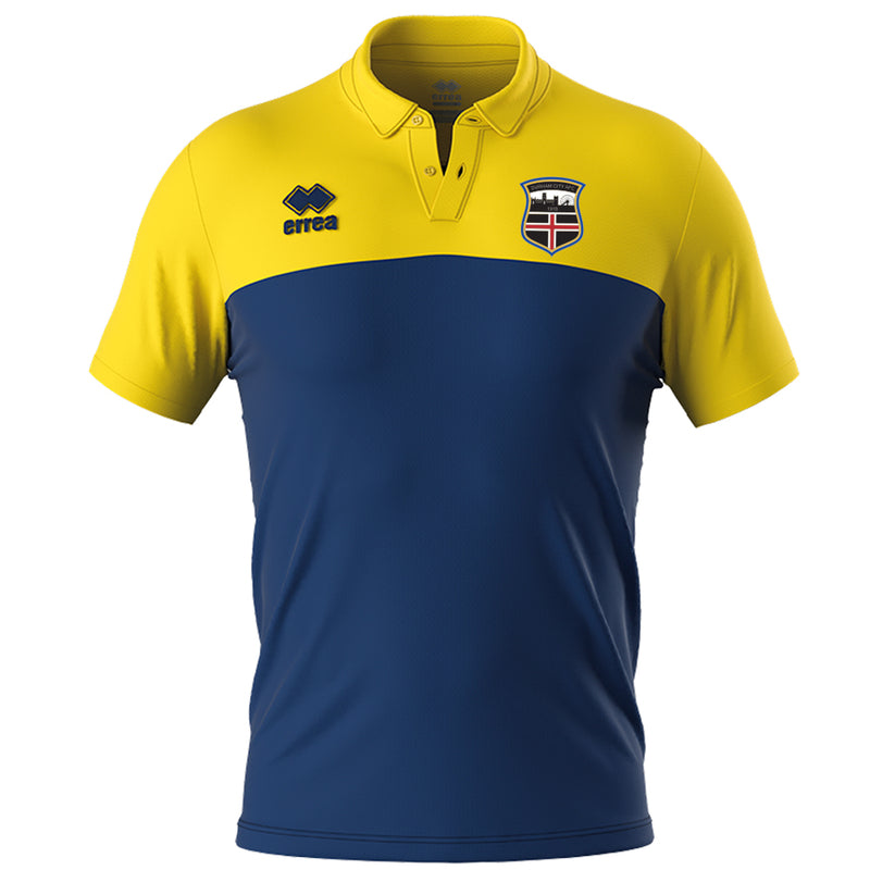 Durham City AFC Coaches Leisure Bob Yellow Blue Polo Shirt - ADULTS