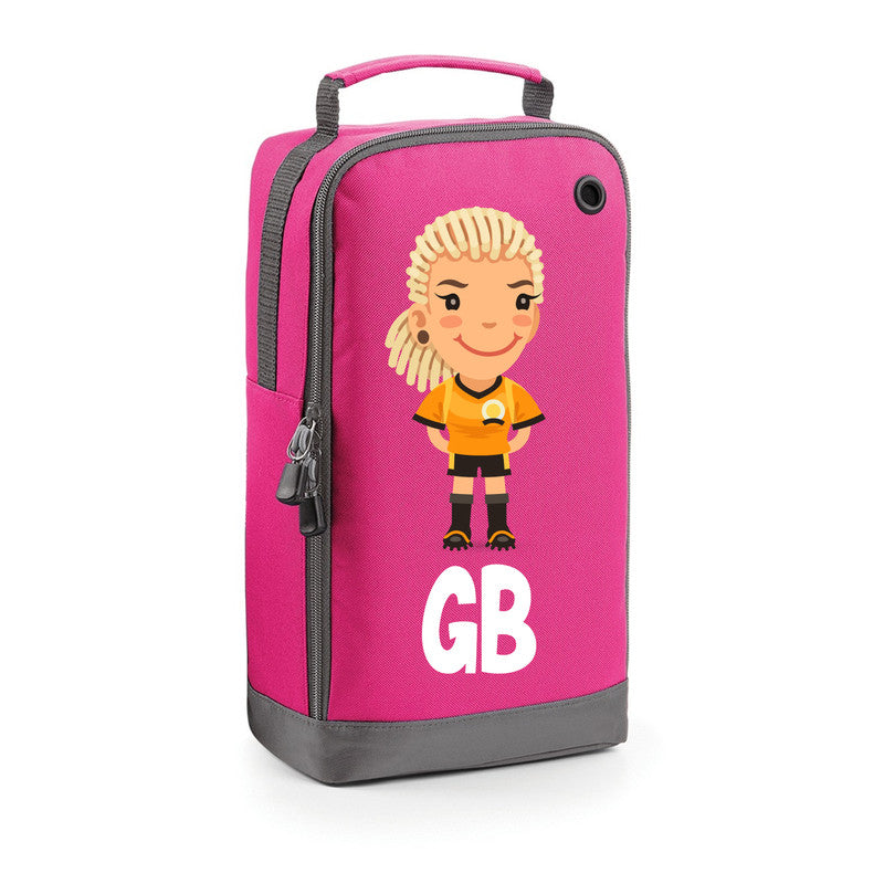 Football Boot Bags for Girls with Free Kit and Initials – Durable and Personalized Sports Bag - Girls Blonde2