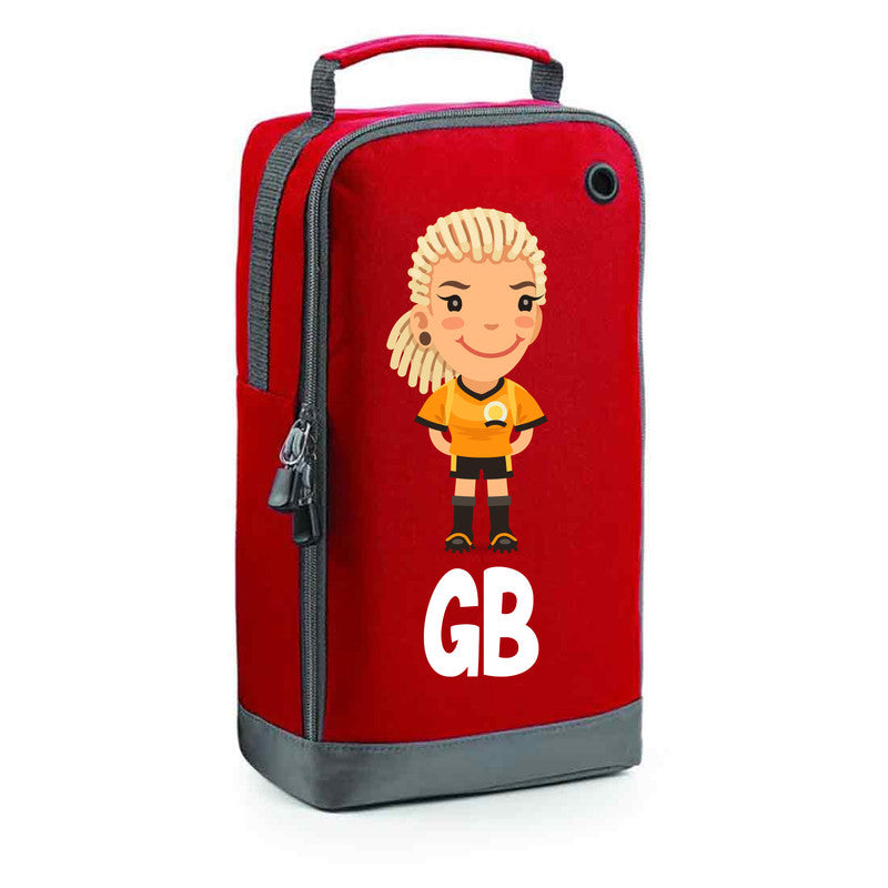 Football Boot Bags for Girls with Free Kit and Initials – Durable and Personalized Sports Bag - Girls Blonde2