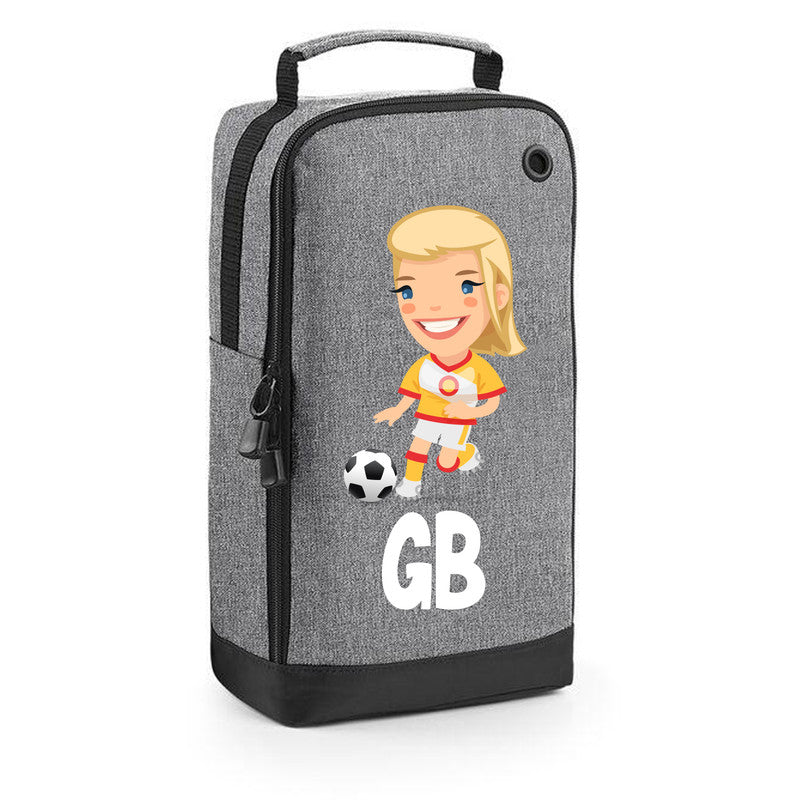 Football Boot Bags for Girls with Free Kit and Initials – Durable and Personalized Sports Bag - Girls Blonde