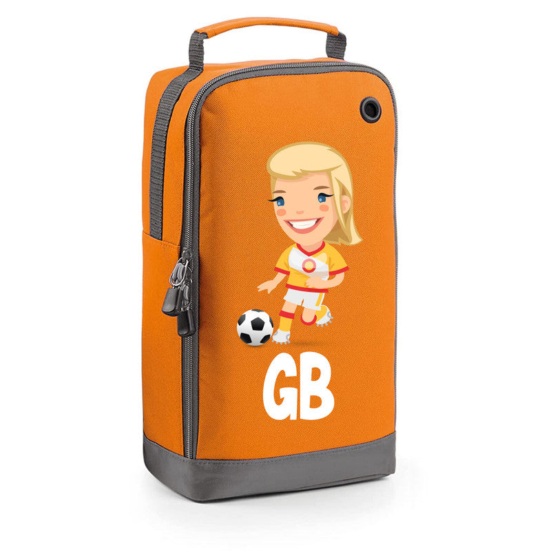 Football Boot Bags for Girls with Free Kit and Initials – Durable and Personalized Sports Bag - Girls Blonde