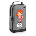 Football Boot Bags for Girls with Free Kit and Initials – Durable and Personalized Sports Bag - Girls Ginger Stripes