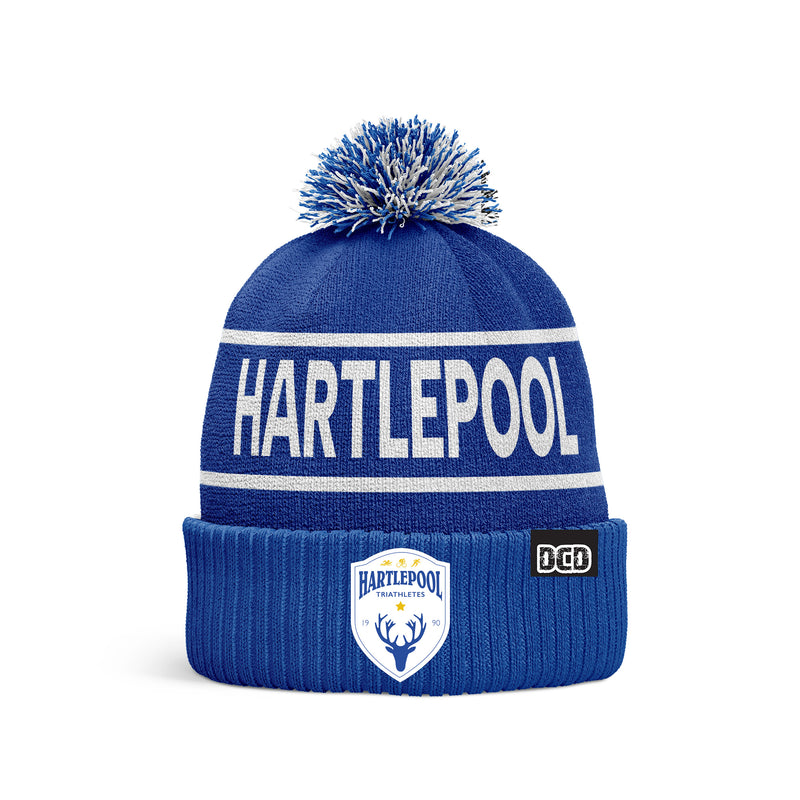 Hartlepool Triathletes Blue Custom Bobble Hat - ONE SIZE