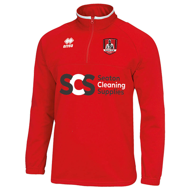 Horden CW FC Red Errea Mansel 3.0 1/2 Zip Top - Juniors