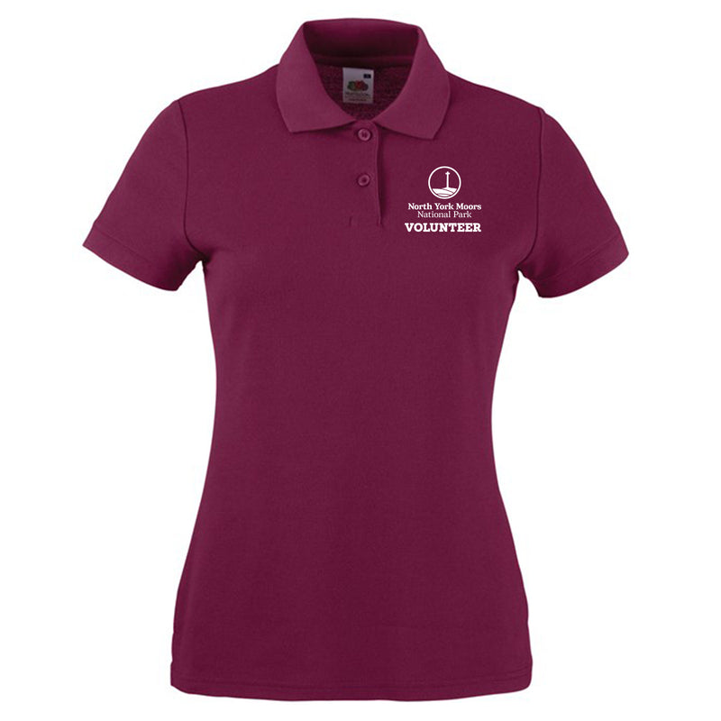 North York Moors National Park Volunteer Burgundy Ladies Polo SS505