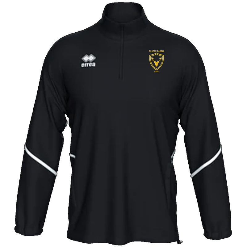 Seaton Carew Rugby (SCRUFS) Errea Manfred 1/2 Zip Sweat Top - ADULT (Black)