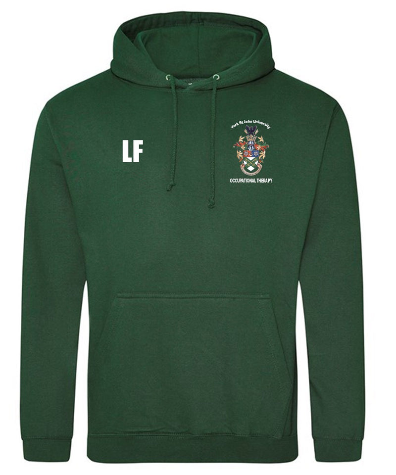 York St John University Bottle Green Hoodie - Occupational Therapy