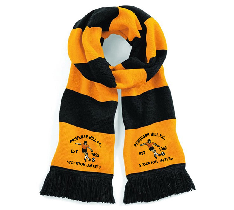 Primrose Hill FC - Football Club Yellow Black Scarf