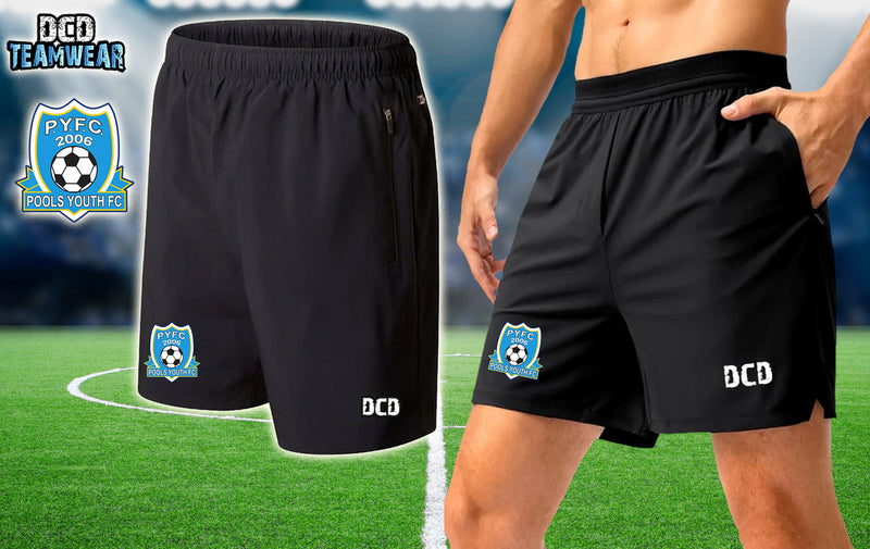 Pools Youth FC Coaches Shorts - COACHES (Black)