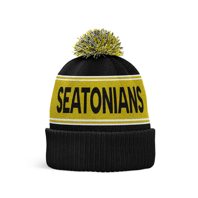 Seaton Carew FC 2024 GOLD Custom Bobble Hat - ONE SIZE