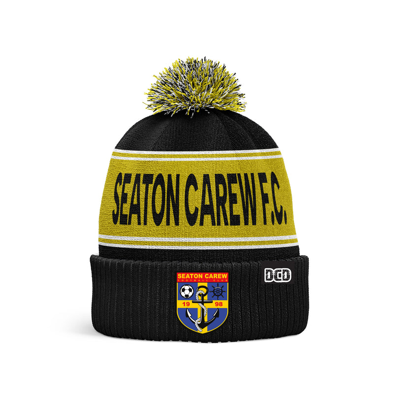 Seaton Carew FC 2024 GOLD Custom Bobble Hat - ONE SIZE