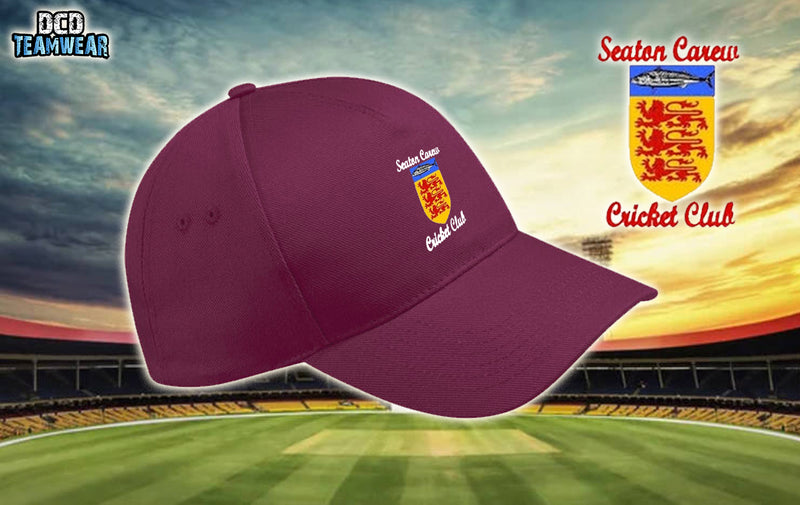 Seaton Carew Cricket Club 5-Panel Graphite Maroon Cap