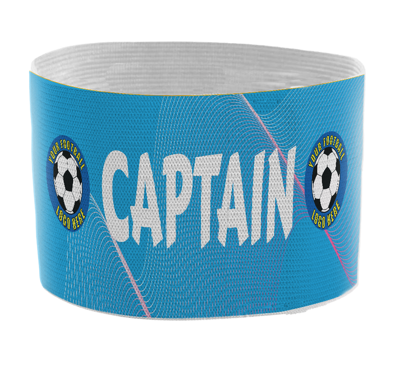 Custom Captain's Armband - Design 10 (Blue)