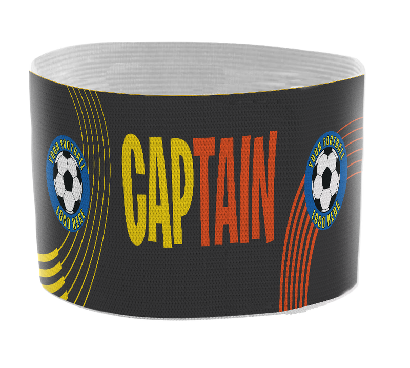 Custom Captain's Armband - Design 8 (Red & Yellow)