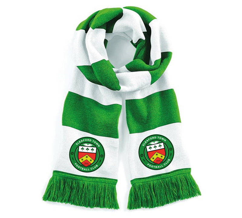 SLEAFORD TOWN FOOTBALL CLUB Stadium Scarf Green and White