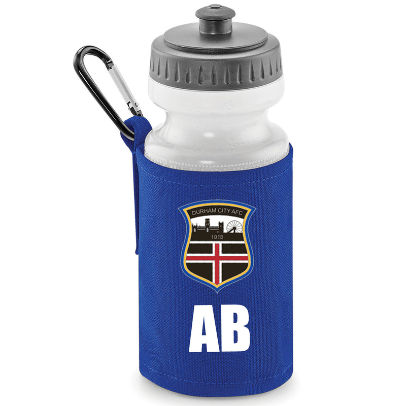 Official Durham City AFC Personalised Bottle and Holder Blue