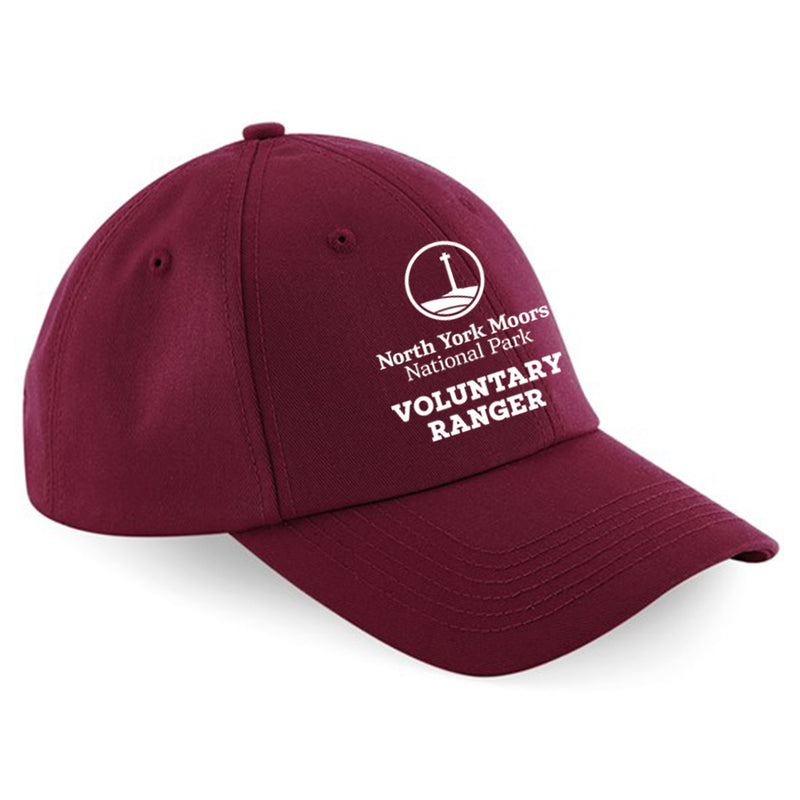 North York Moors National Park VOLUNTARY RANGER Logo Cap - Burgundy 8700M