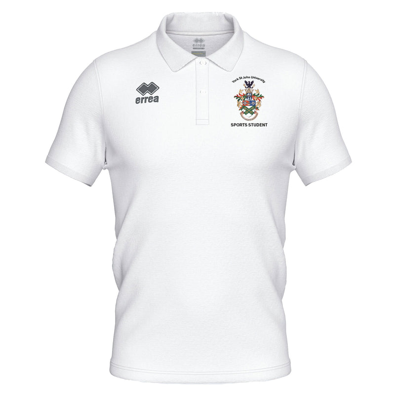 York St John University White EVO Cotton Polo Shirt - Sports Student