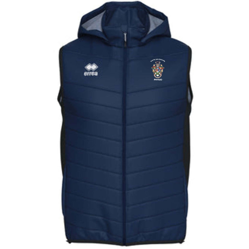 York St John University SCOZIA Padded Gilet With Hood - Physio