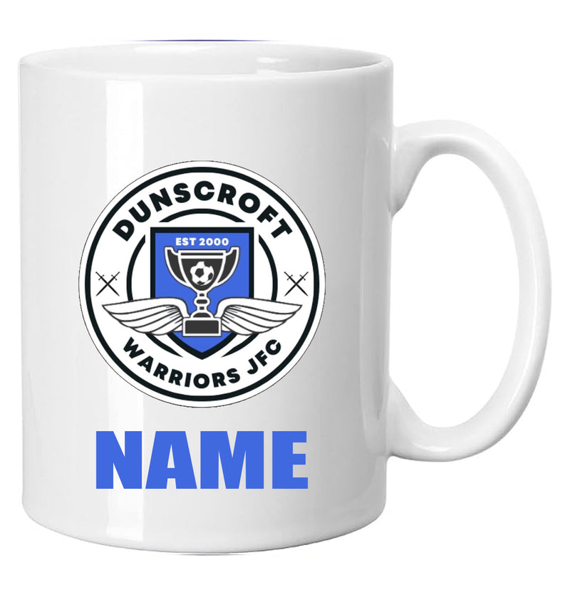 Dunscroft Warriors FC Personalised Mug Blue or white