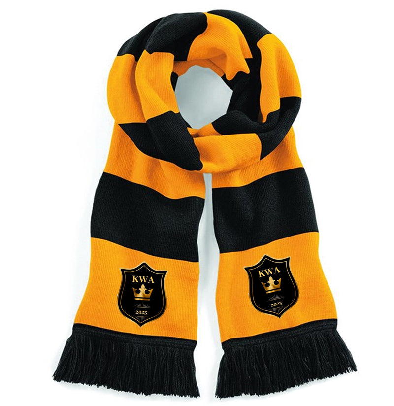 King KWA 2023 - Football Club Yellow Black Scarf