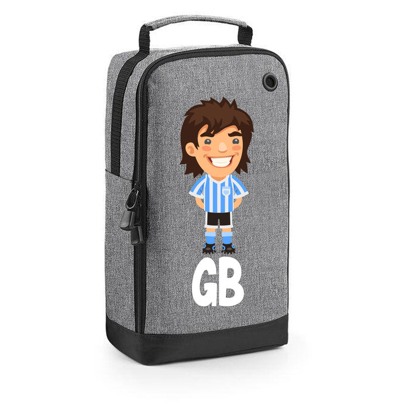 Football Boot Bags for Boys with Free Kit and Initials – Durable and Personalized Sports Bag - Mens Bhrunette Stripes