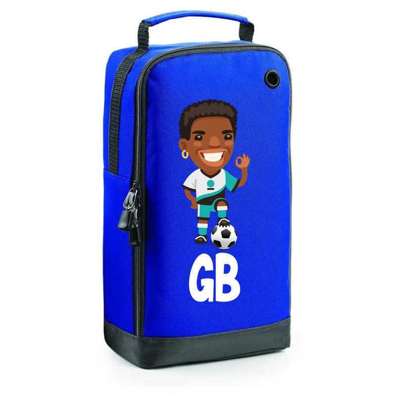 Football Boot Bags for Boys with Free Kit and Initials – Durable and Personalized Sports Bag - Mens Black