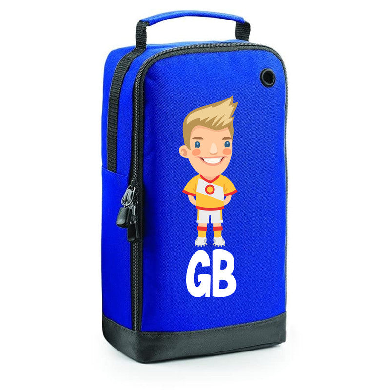 Football Boot Bags for Boys with Free Kit and Initials – Durable and Personalized Sports Bag - Mens Blonde