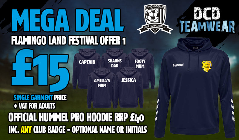 Copy of Flamingo Land Football Festival Pro PLAYERS KIDS Hoody - NAVY BLUE