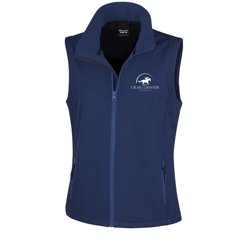 Craig Lidster Racing Club Standard Softshell Gilet - WOMENS