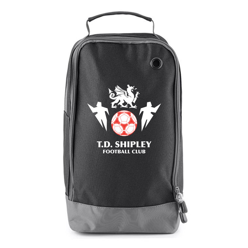 T.D. Shipley FC Boot Bag Black - Optional Initials