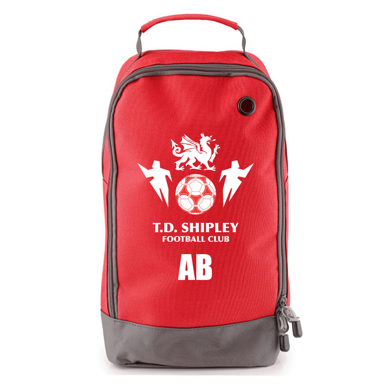 T.D. Shipley FC Boot Bag Red - Optional Initials