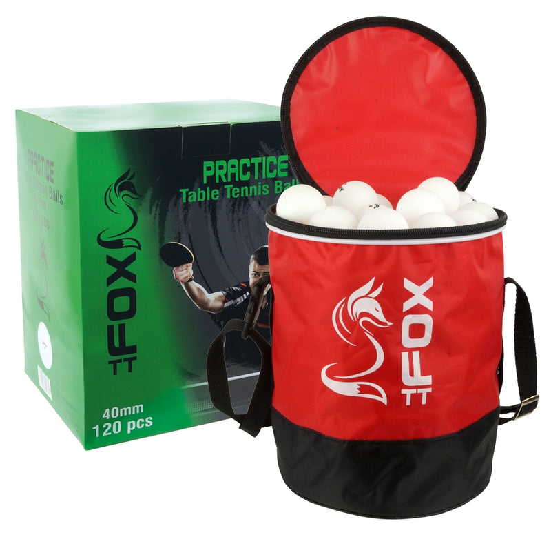 Fox TT Practice Table Tennis Balls & Bag (Pack of 120)