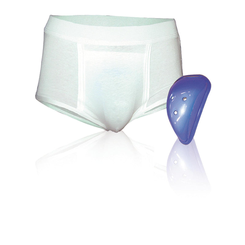 Macron Athletic Brief + Flex Cup Jr, White, M