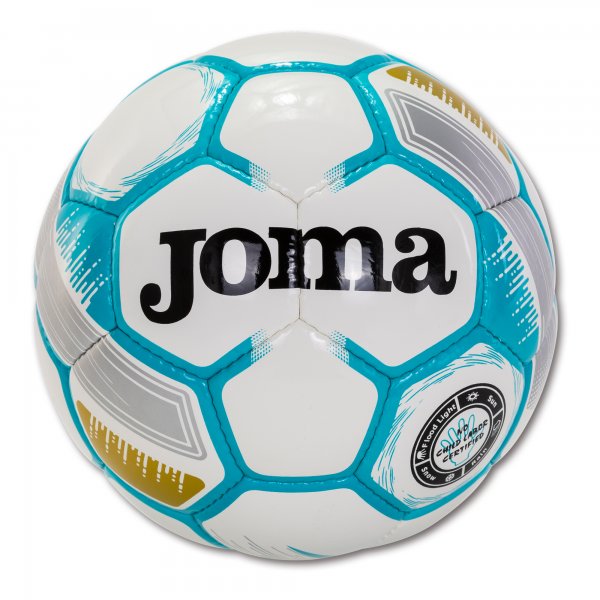 Egeo Soccer Ball White-Fluor Turquoise Size 5