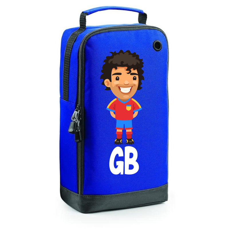 BG540 Personalised Boys Football Boot Bag Design 5 Blue