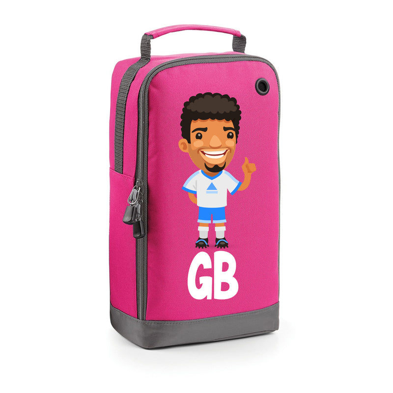 BG540 Personalised Boys Football Boot Bag Design 7 Pink